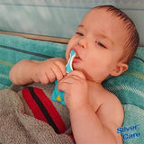 Baby Toothbrush Silver Care Blue
